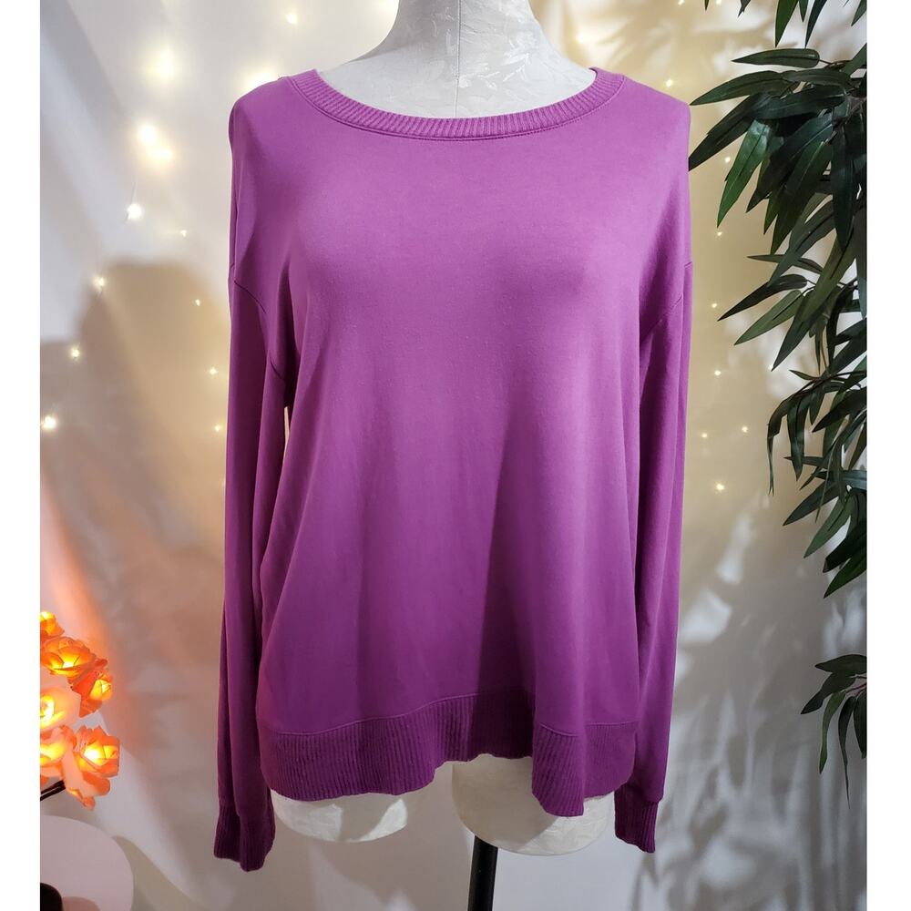 Splendid Ombre Dip Dye Boatneck Pullover Sweater Womens Size S Pink Light Orchid